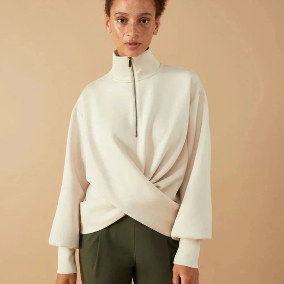 ADAY With a Twist Pullover Size  XL Color Sand - Picture 2 of 7